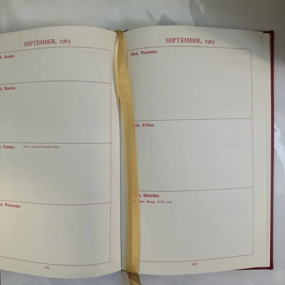 Vintage 1965 Lest We Forget Diary British Commonwealth Ex-Services League Unused
